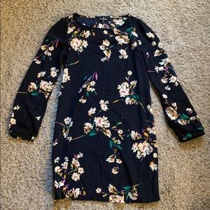 Lulus Herbaceous Babe Navy Floral Shift Dress